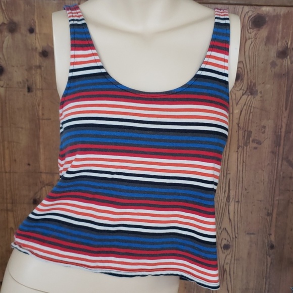 Vans striped cropped tank size small - Picture 1 of 5